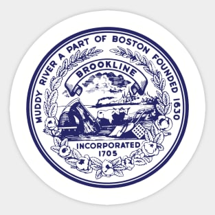 Brookline Massachusetts Logo Sticker